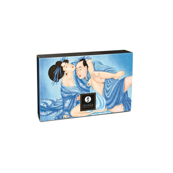 Mini Coffret poudre corporelle noix de coco et plumeau assorti 